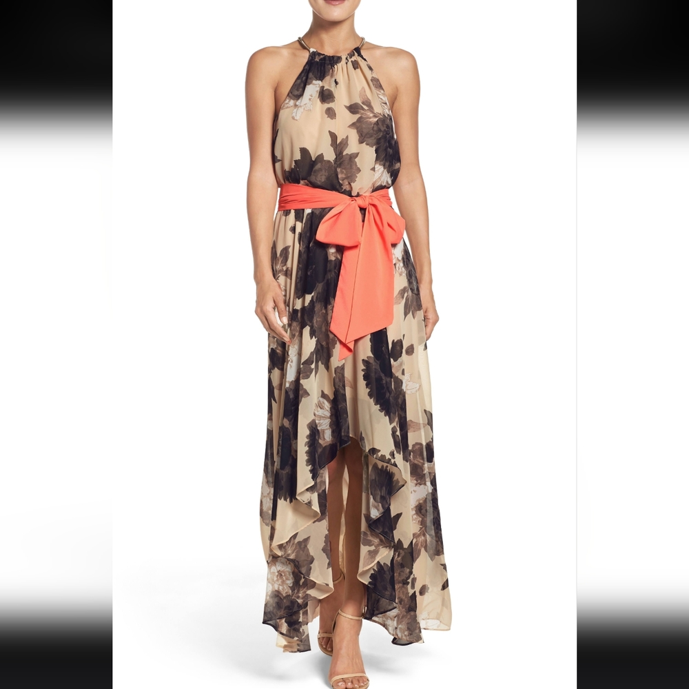 Gorgeous Eliza J high/low halter dress